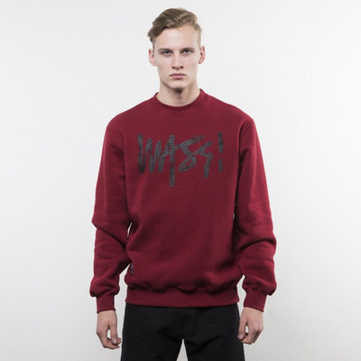 Mass Denim bluza crewneck Signature Handmade claret