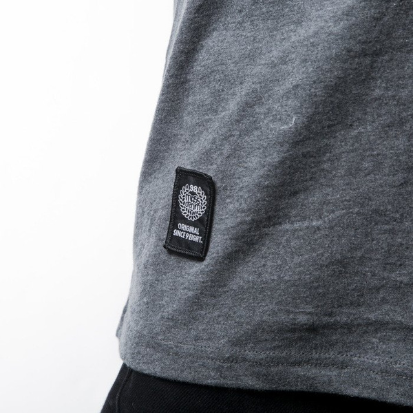Mass Denim t-shirt koszulka Pocket Signature dark heather grey
