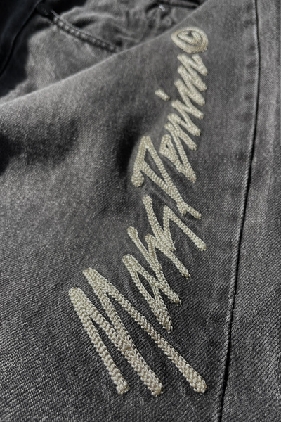 Mass DNM spodnie Jeans Initials Extra Baggy Fit - sprane czarne