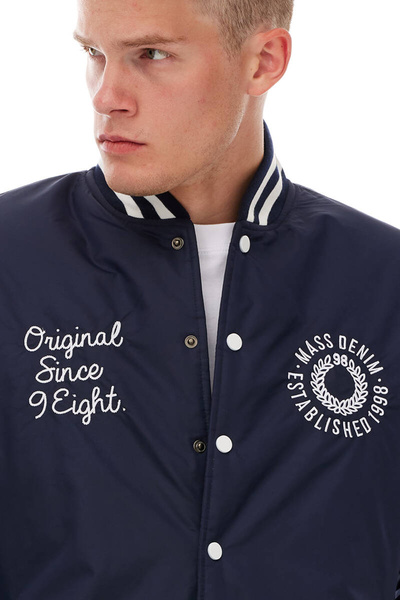 Mass DNM kurtka zimowa Elementary Satin Jacket - granatowa