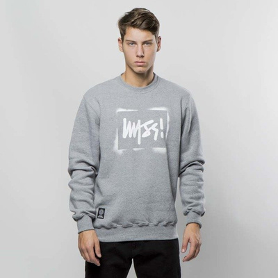 Mass DNM bluza Sweatshirt Crewneck Street Sign - medium heather grey