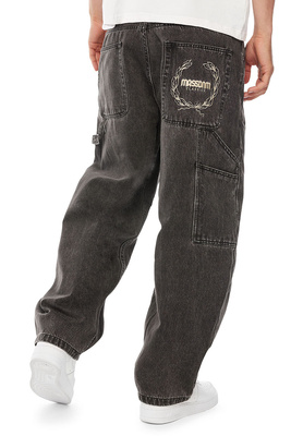Mass DNM spodnie Crown Jeans Extra baggy Fit - czarne