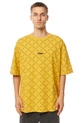 Mass Denim Monogram T-shirt zółta