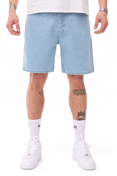 Mass DNM szorty Box Jeans Shorts relax fit - jasnoniebieskie