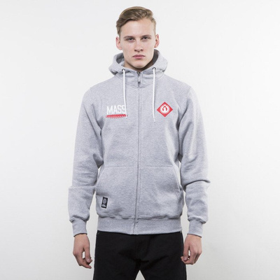 Mass Denim bluza hoody Crest Zip light heather grey