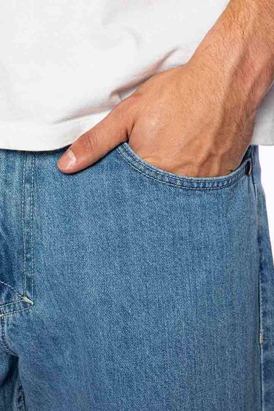 Mass DNM spodnie Jeans Craft Baggy Fit - jasnoniebieskie