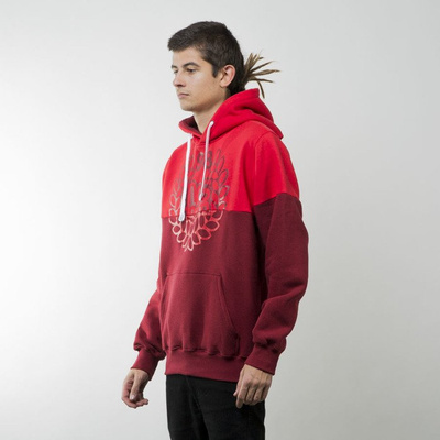Mass Denim bluza sweatshirt Base Cut hoody red / claret
