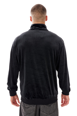 Mass DNM bluza Sweatshirt Classic Cut Velour Half Zip - czarna