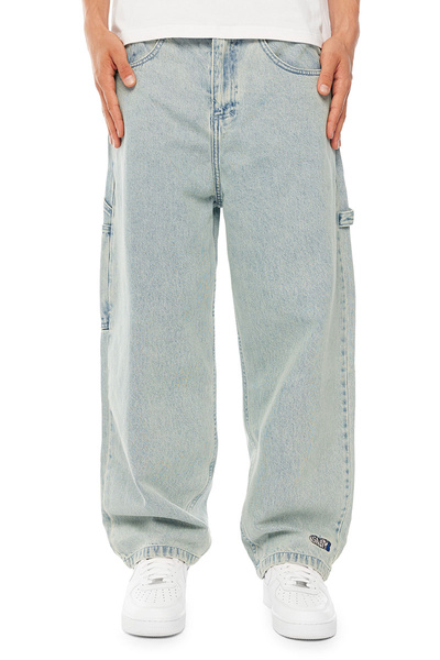 Mass DNM spodnie Wall Jeans Extra baggy Fit - jasnoniebieskie