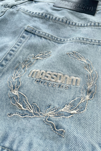 Mass DNM spodnie Crown Jeans Extra baggy Fit - jasnoniebieskie