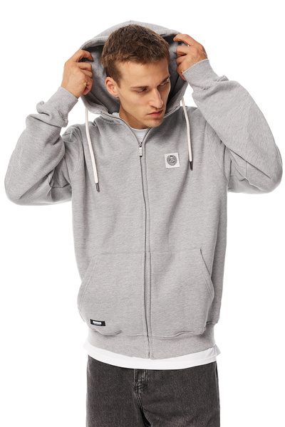 Mass DNM bluza Sweatshirt Patch Zip Hoody - szara