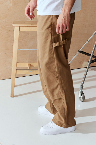 Mass DNM spodnie Pants Worker Extra Baggy Fit - beżowe