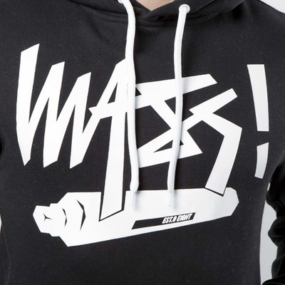 Mass DNM bluza Sweatshirt Hoody Marker - black