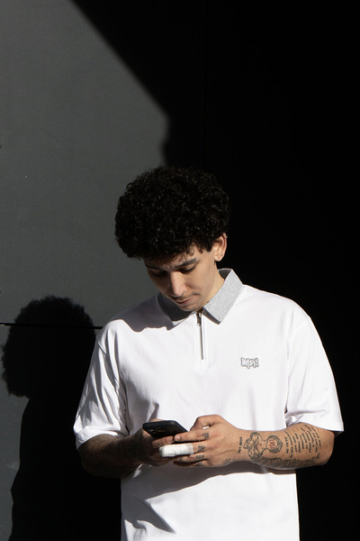 Mass DNM koszulka Signature Patch Polo - biała