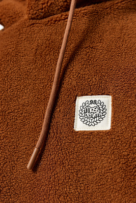 Mass DNM kurtka Patch Teddy Hoody Jacket - brązowa