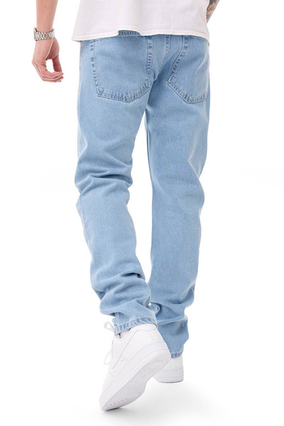 Mass DNM spodnie Signature 2.0 Jeans Tapered Fit - jasnoniebieskie