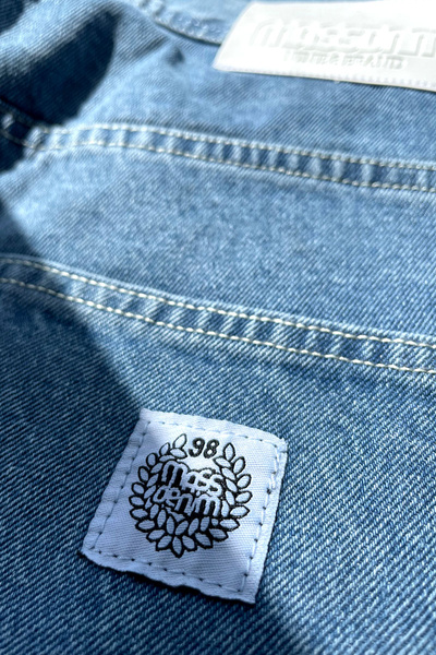 Mass DNM spodnie Jeans Craft Baggy Fit - jasnoniebieskie