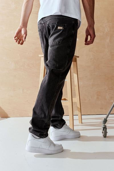 Mass DNM spodnie Box Jeans Relax Fit - czarne