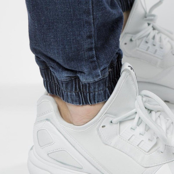 Mass DNM spodnie Joggers Jeans Sneaker Fit - dark blue