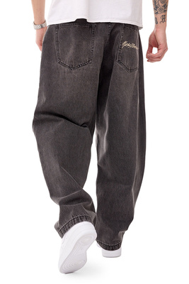 Mass DNM spodnie Jeans Initials Extra Baggy Fit - sprane czarne