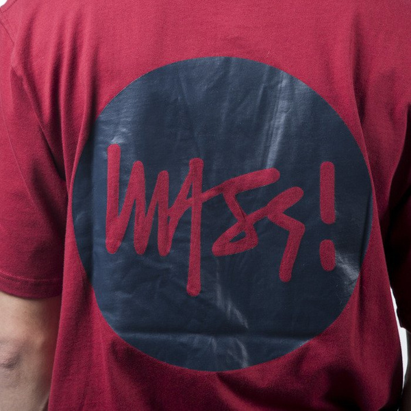 Mass Denim t-shirt koszulka Pocket Signature claret