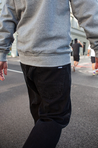 Mass DNM spodnie Jeans Slang Baggy Fit - czarne