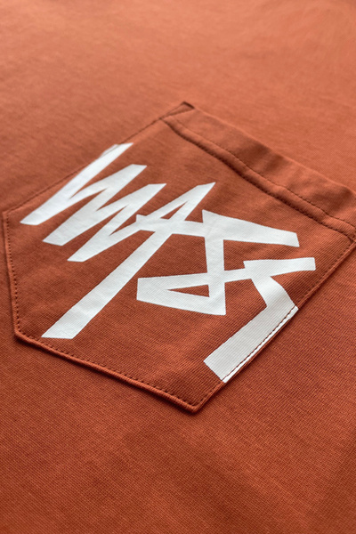 Mass Denim Pocket sign T-shirt ceglasta