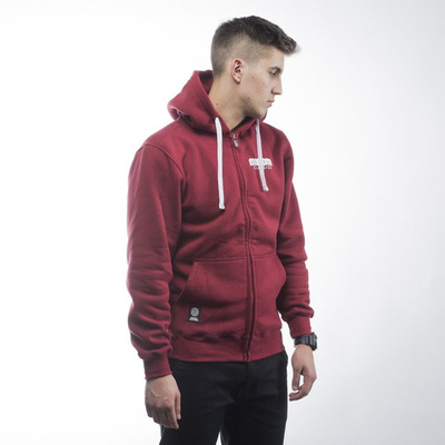 Mass Denim bluza sweatshirt Classics zip hoody claret