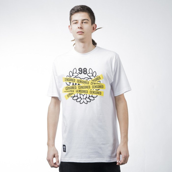 Mass Denim t-shirt koszulka Censored white