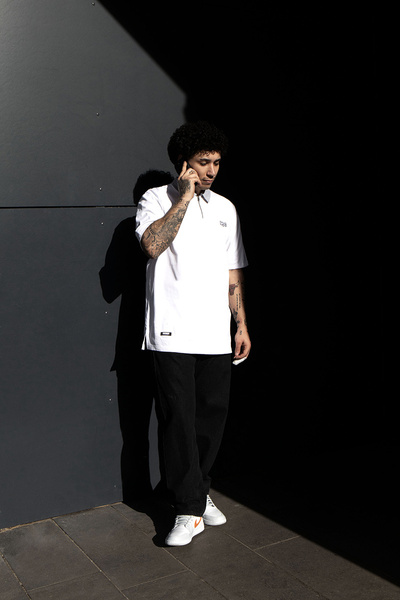 Mass DNM koszulka Signature Patch Polo - biała