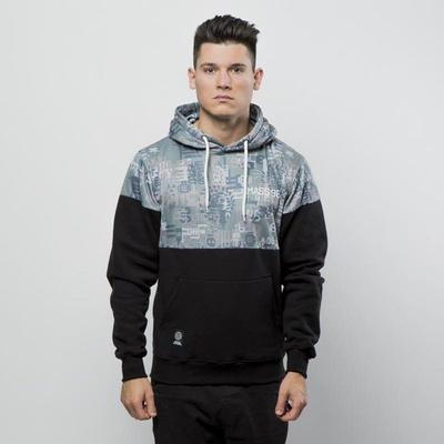 Mass DNM bluza Sweatshirt Hoody Pixel - black / multicolor 