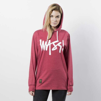 Mass DNM koszulka damska Longsleeve Hoody Signature WMNS - heather claret