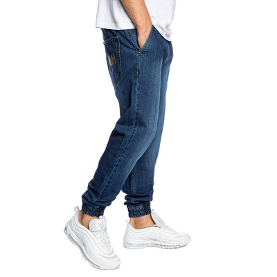 Mass DNM spodnie Joggers Jeans Signature Sneaker Fit - ciemnoniebieski