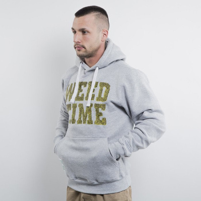 Mass Denim bluza hoody Weed Time light heather grey