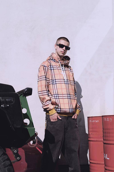 Mass DNM bluza Sweatshirt Tartan Hoody - wielokolorowa