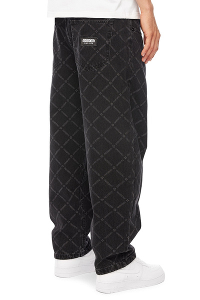 Mass DNM spodnie Monogram Jeans Extra baggy Fit - czarne