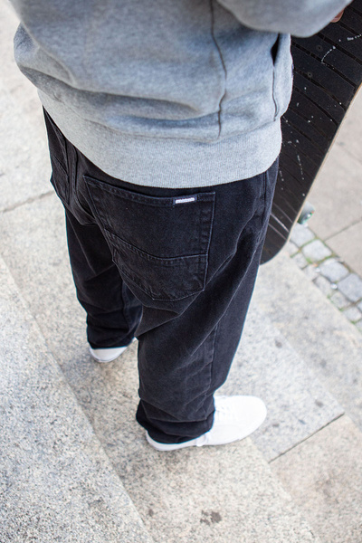 Mass DNM spodnie Jeans Slang Baggy Fit - czarne