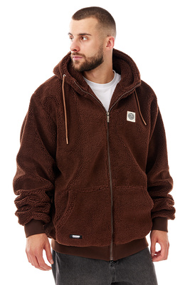 Mass DNM kurtka Patch Teddy Hoody Zip Jacket - brązowa