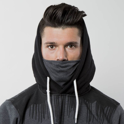 Bluza Mass Denim Sweatshirt Hoody Drip Top - dark heather grey