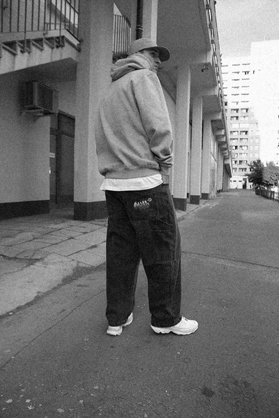 Mass DNM spodnie Wall Pants Extra baggy Fit - czarne