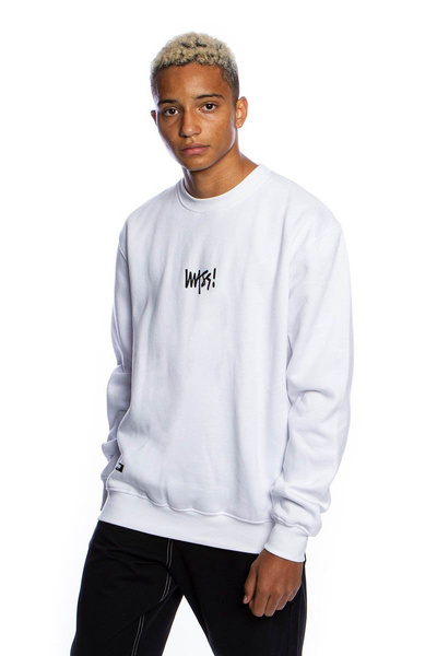 Mass DNM bluza Sweatshirt Crewneck Signature Small Logo - biała