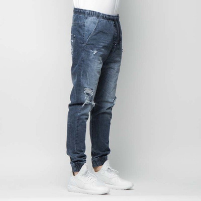 Mass DNM spodnie Street Sign Joggers Jeans Trap Fit - distressed denim