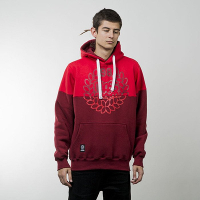 Mass Denim bluza sweatshirt Base Cut hoody red / claret