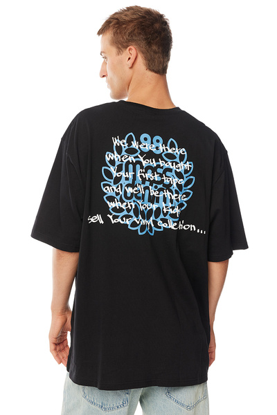 Mass Denim Koszulka Motto T-shirt czarna