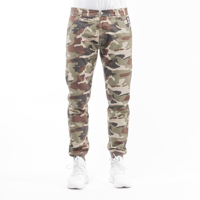 Mass Denim spodnie jogger chino Classics sneaker fit woodland camo light