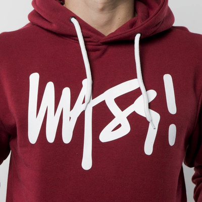 Bluza Mass Denim Sweatshirt Hoody Signature - claret