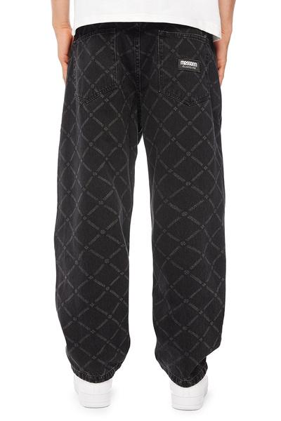 Mass DNM spodnie Monogram Jeans Extra baggy Fit - czarne