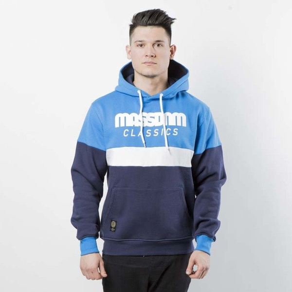 Mass DNM bluza Sweatshirt Hoody Respect - blue / navy