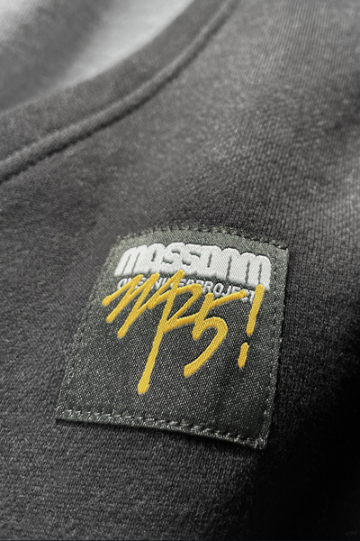 Mass DNM bluza Sweatshirt Signature Patch Zip Hoody - szara