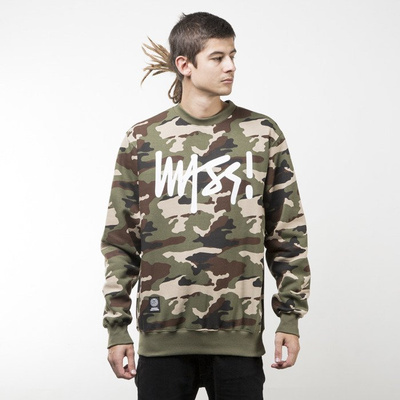 Mass Denim bluza sweatshirt Signature crewneck woodland camo